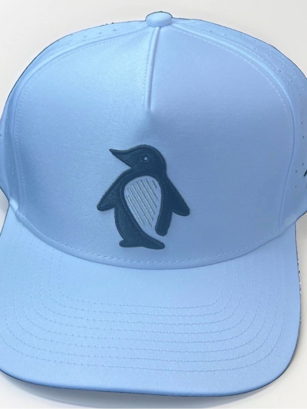 White Waggle Golf Penguin Patch Men's Snapback Hat